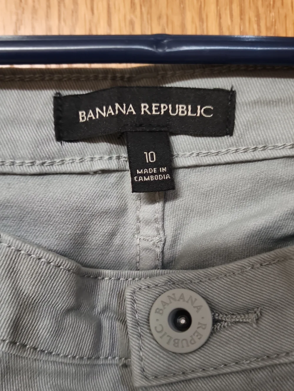 Banana Republic Light Gray Straight-Leg Chinos 10x28 number 3508